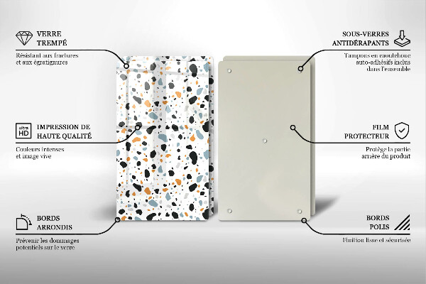 Zaščitna plošča za štedilnik Dekorativna kamenina