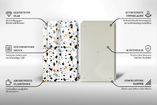 Zaščitna plošča za štedilnik Dekorativna kamenina