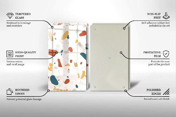 Zaščitna plošča za štedilnik Dekorativna kamenina