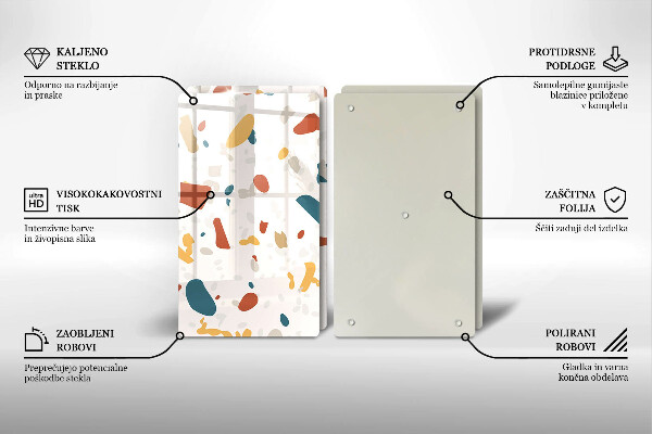 Zaščitna plošča za štedilnik Dekorativna kamenina