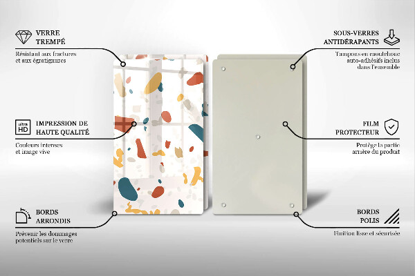 Zaščitna plošča za štedilnik Dekorativna kamenina