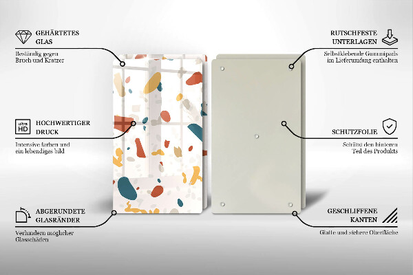 Zaščitna plošča za štedilnik Dekorativna kamenina