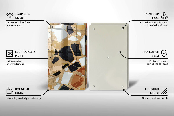 Zaščitna plošča za štedilnik Plošča z okrasnimi kamni