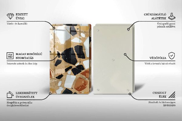 Zaščitna plošča za štedilnik Plošča z okrasnimi kamni