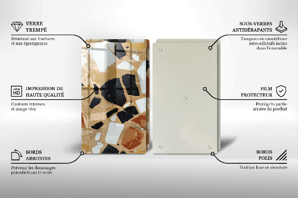 Zaščitna plošča za štedilnik Plošča z okrasnimi kamni