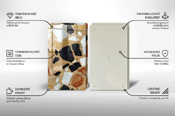 Zaščitna plošča za štedilnik Plošča z okrasnimi kamni