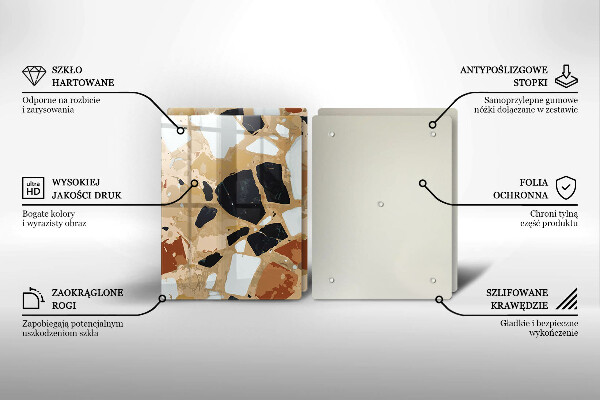 Zaščitna plošča za štedilnik Plošča z okrasnimi kamni