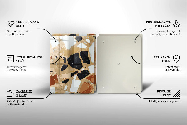 Zaščitna plošča za štedilnik Plošča z okrasnimi kamni