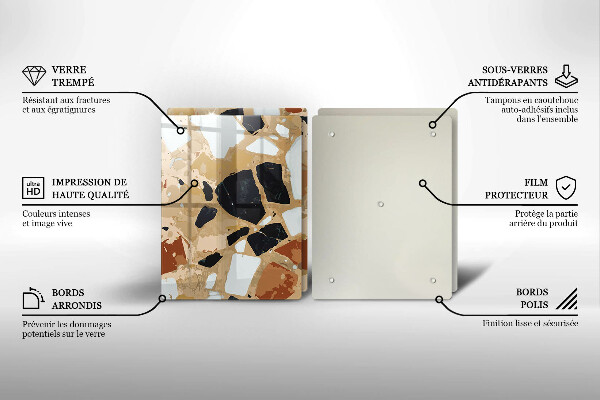 Zaščitna plošča za štedilnik Plošča z okrasnimi kamni