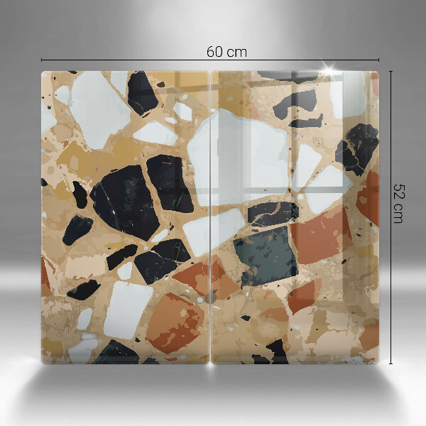 Zaščitna plošča za štedilnik Plošča z okrasnimi kamni