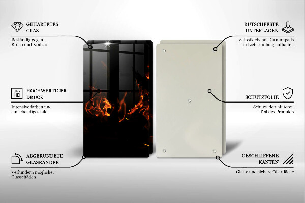 Zaščitna plošča za štedilnik Prižgi živi plamen