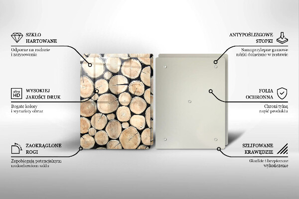 Zaščitna plošča za štedilnik Lesena debla