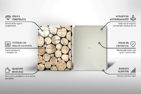 Zaščitna plošča za štedilnik Lesena debla
