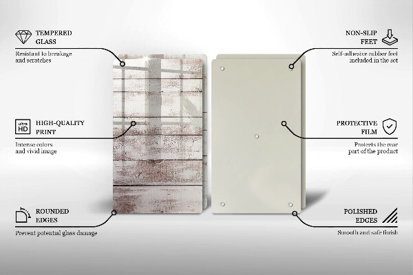 Zaščitna plošča za štedilnik Stare lesene plošče