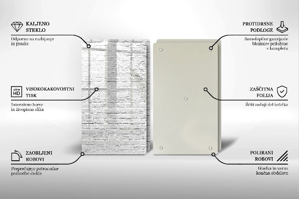 Zaščitna plošča za štedilnik Stena iz opečne stene