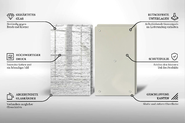 Zaščitna plošča za štedilnik Stena iz opečne stene