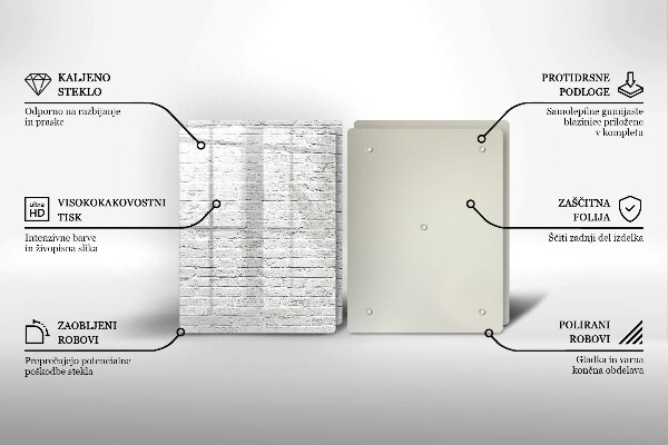 Zaščitna plošča za štedilnik Stena iz opečne stene