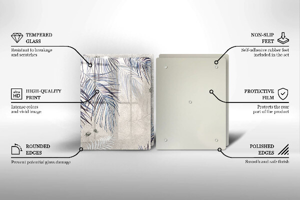 Zaščitna plošča za štedilnik Subtilni listi