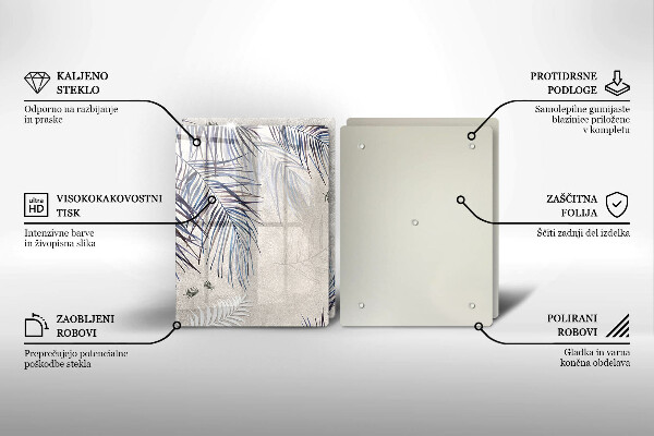 Zaščitna plošča za štedilnik Subtilni listi