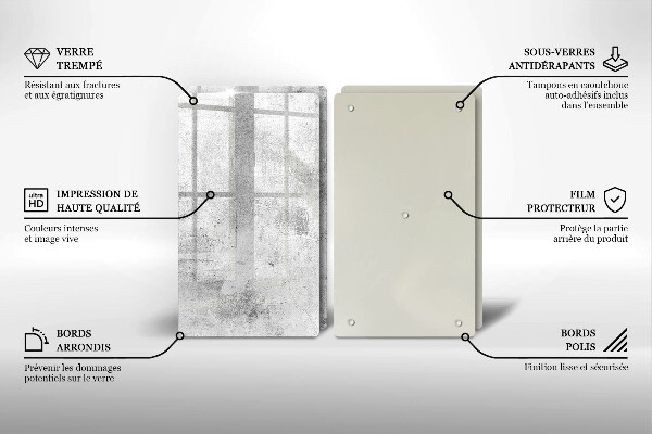 Zaščitna plošča za štedilnik Tekstura betona