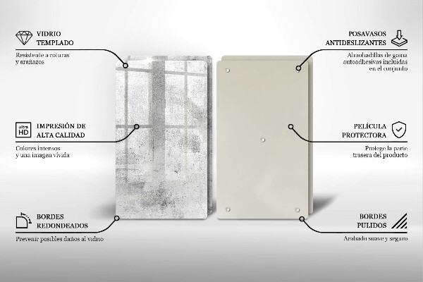 Zaščitna plošča za štedilnik Tekstura betona