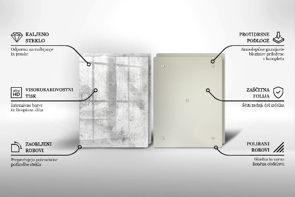 Zaščitna plošča za štedilnik Tekstura betona