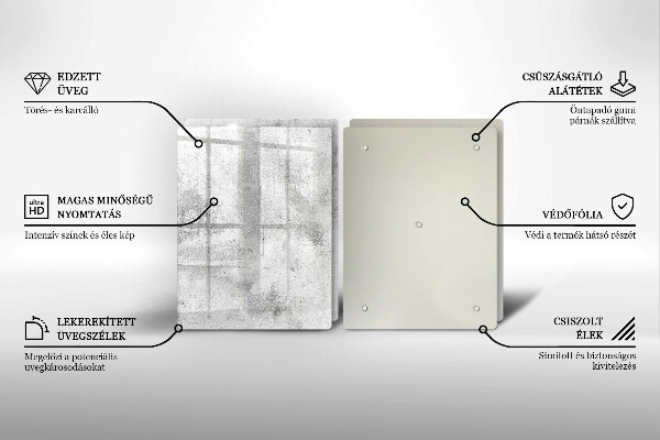 Zaščitna plošča za štedilnik Tekstura betona