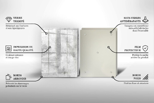 Zaščitna plošča za štedilnik Tekstura betona