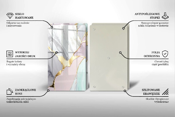 Zaščitna plošča za štedilnik Pastelni marmor