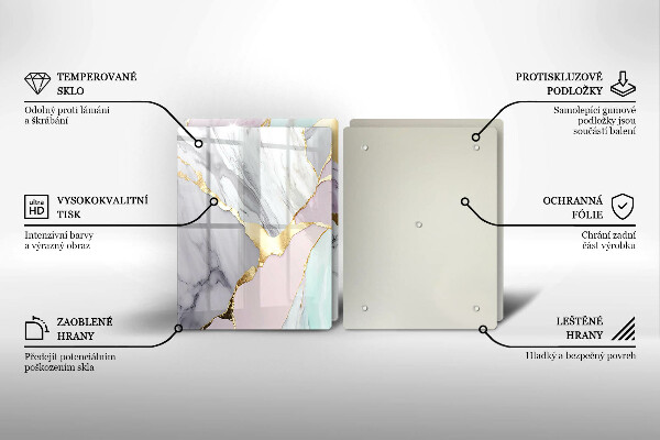 Zaščitna plošča za štedilnik Pastelni marmor