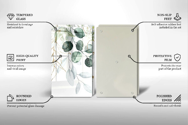 Zaščitna plošča za štedilnik Poslikane rastline