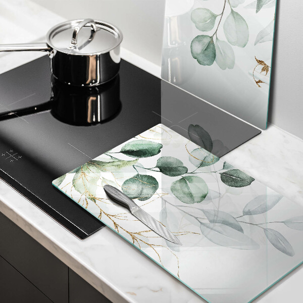 Zaščitna plošča za štedilnik Poslikane rastline