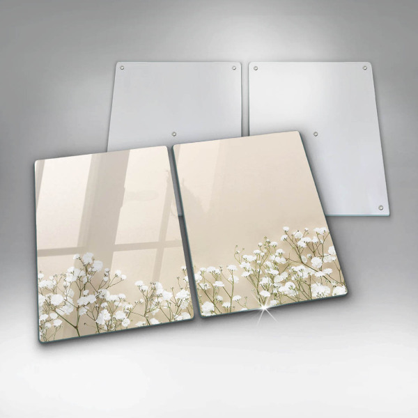 Zaščitna plošča za štedilnik Boho rože iz mavca