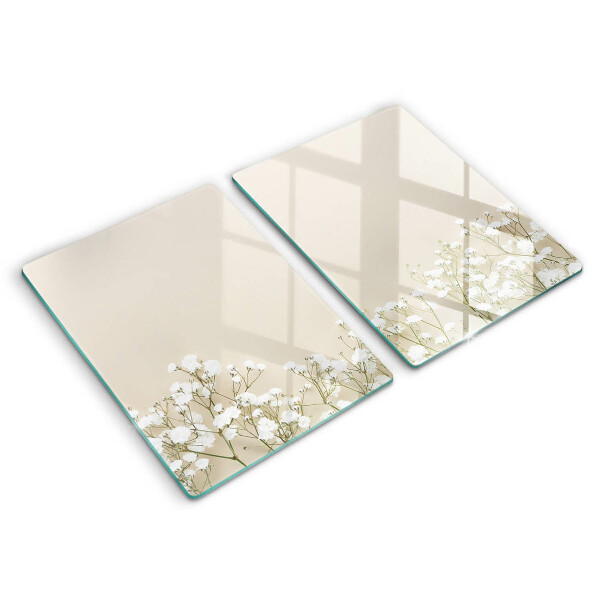 Zaščitna plošča za štedilnik Boho rože iz mavca