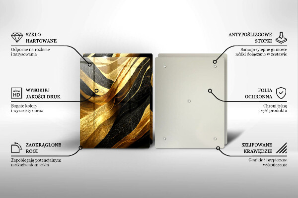 Zaščitna plošča za štedilnik Elegantna abstrakcija