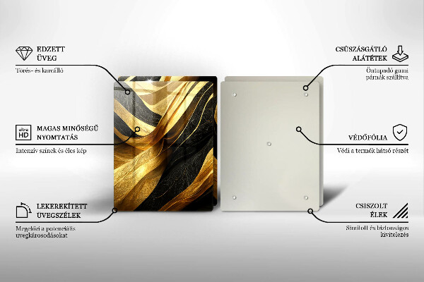 Zaščitna plošča za štedilnik Elegantna abstrakcija