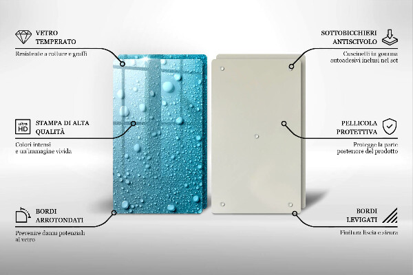 Zaščitna plošča za štedilnik Kapljice vode
