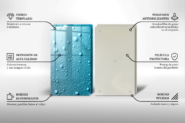 Zaščitna plošča za štedilnik Kapljice vode