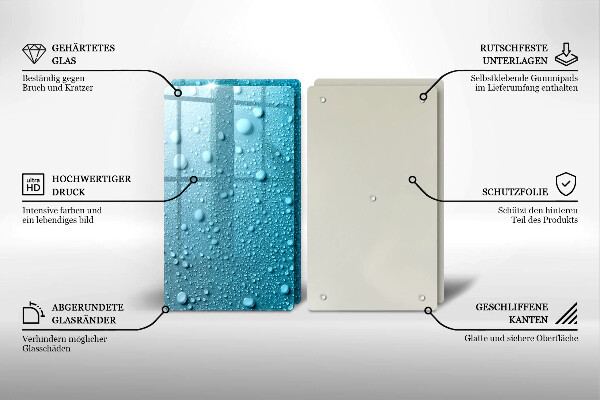 Zaščitna plošča za štedilnik Kapljice vode