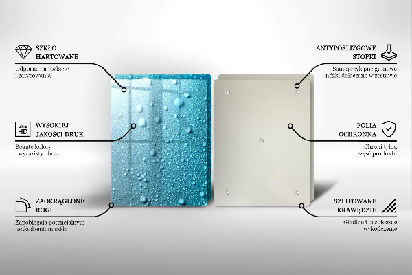 Zaščitna plošča za štedilnik Kapljice vode