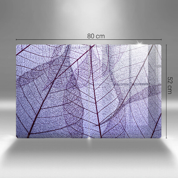 Zaščitna plošča za štedilnik Listi z žilami