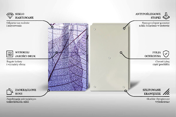 Zaščitna plošča za štedilnik Listi z žilami