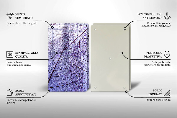 Zaščitna plošča za štedilnik Listi z žilami