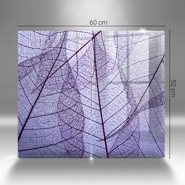 Zaščitna plošča za štedilnik Listi z žilami