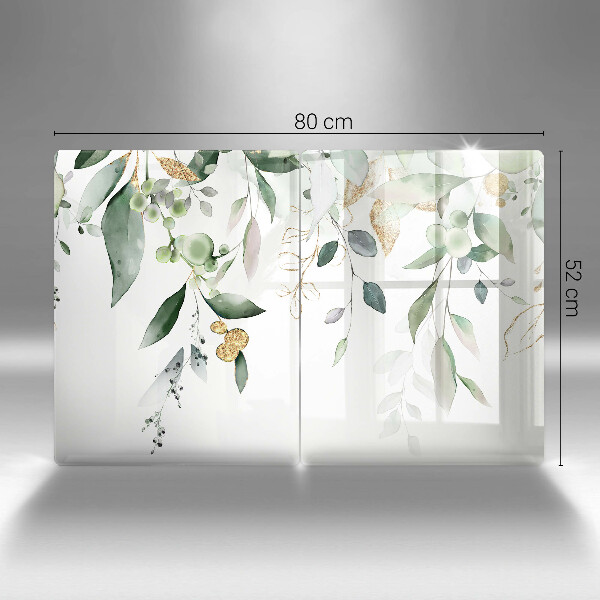 Zaščitna plošča za štedilnik Akvarelni listi