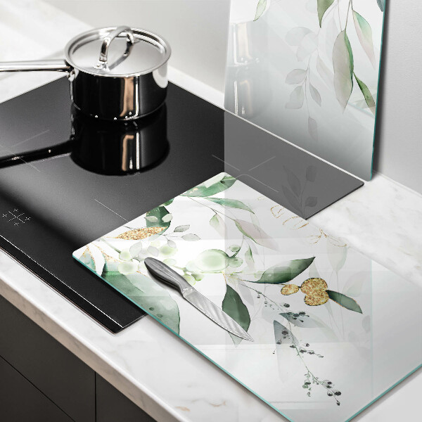 Zaščitna plošča za štedilnik Akvarelni listi