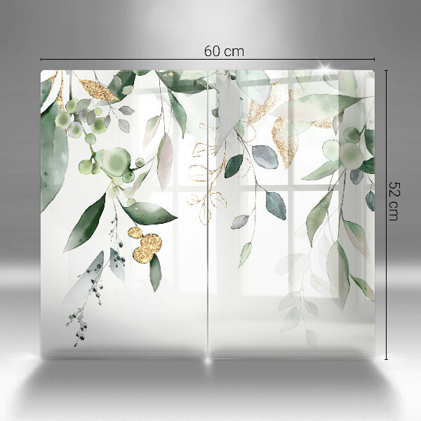 Zaščitna plošča za štedilnik Akvarelni listi