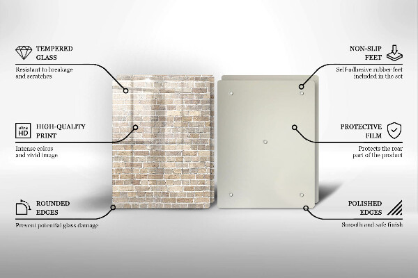 Zaščitna plošča za štedilnik Svetla opečna stena