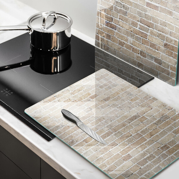 Zaščitna plošča za štedilnik Svetla opečna stena