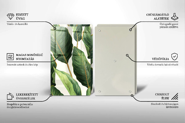 Zaščitna plošča za štedilnik Bananini listi